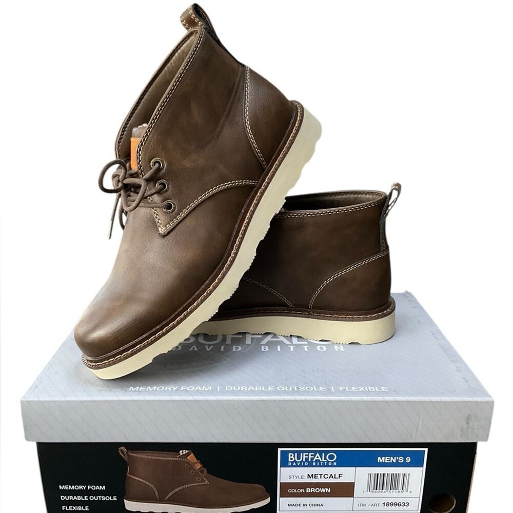 Buffalo David Bitton Men's Brown Chukka Boots Size 9 NEW NIB